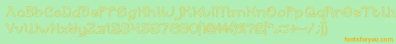 ArabianKnightHollow Font – Orange Fonts on Green Background