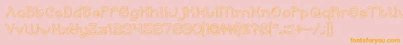ArabianKnightHollow Font – Orange Fonts on Pink Background