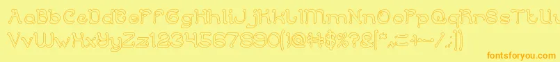 ArabianKnightHollow Font – Orange Fonts on Yellow Background