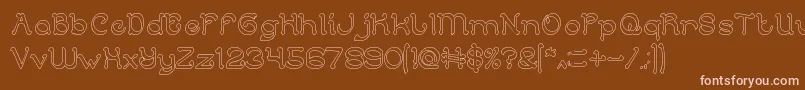 ArabianKnightHollow Font – Pink Fonts on Brown Background
