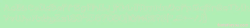 ArabianKnightHollow Font – Pink Fonts on Green Background