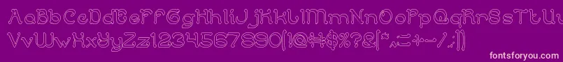 ArabianKnightHollow Font – Pink Fonts on Purple Background