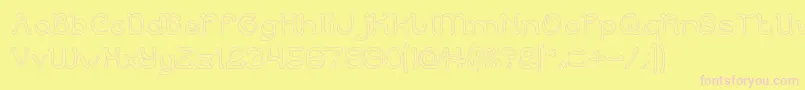 ArabianKnightHollow Font – Pink Fonts on Yellow Background