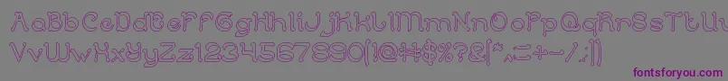 ArabianKnightHollow Font – Purple Fonts on Gray Background