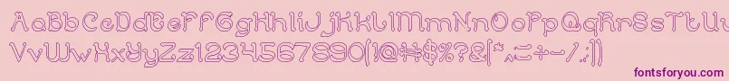 ArabianKnightHollow Font – Purple Fonts on Pink Background