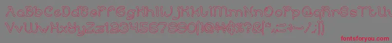 フォントArabianKnightHollow – 赤い文字の灰色の背景