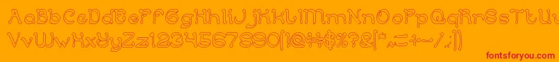 ArabianKnightHollow Font – Red Fonts on Orange Background