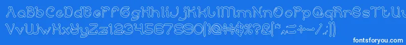 ArabianKnightHollow Font – White Fonts on Blue Background