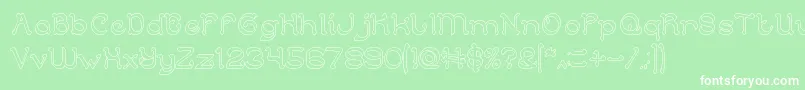 フォントArabianKnightHollow – 緑の背景に白い文字
