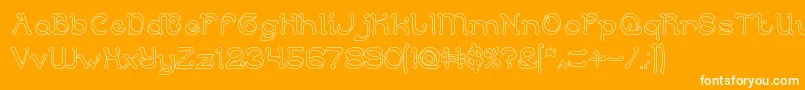 ArabianKnightHollow-Schriftart – Weiße Schriften auf orangefarbenem Hintergrund