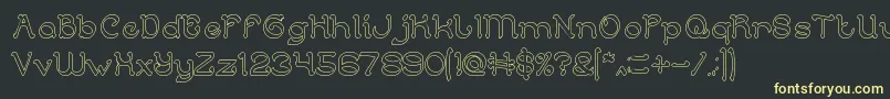 ArabianKnightHollow Font – Yellow Fonts on Black Background
