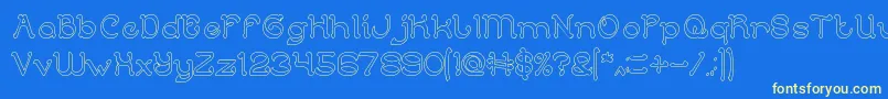 ArabianKnightHollow Font – Yellow Fonts on Blue Background