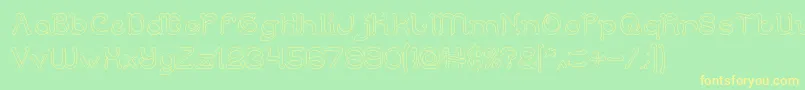 ArabianKnightHollow Font – Yellow Fonts on Green Background