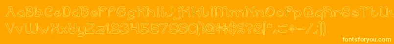 フォントArabianKnightHollow – オレンジの背景に黄色の文字