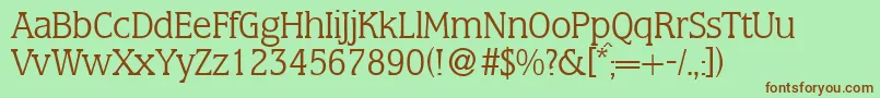 MarlonlightdbNormal Font – Brown Fonts on Green Background