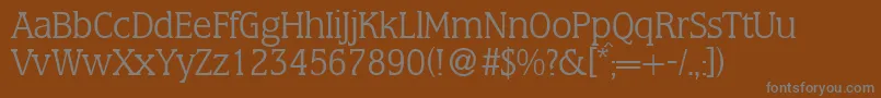 Weitere Informationen zur MarlonlightdbNormal-Schriftart MarlonlightdbNormal-Schriftart – Graue Schriften auf braunem Hintergrund