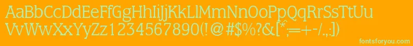MarlonlightdbNormal Font – Green Fonts on Orange Background
