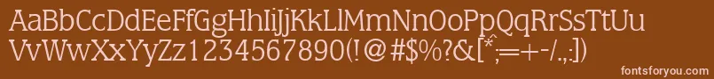 MarlonlightdbNormal Font – Pink Fonts on Brown Background