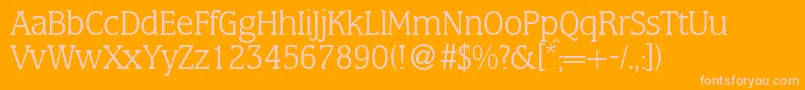 MarlonlightdbNormal Font – Pink Fonts on Orange Background