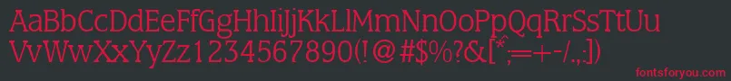 MarlonlightdbNormal Font – Red Fonts on Black Background