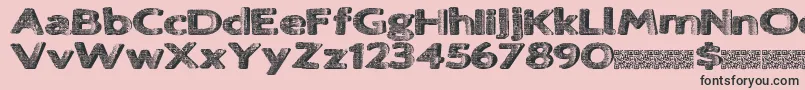 Lovejoy Font – Black Fonts on Pink Background
