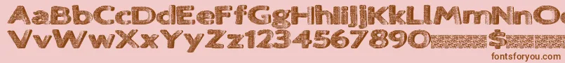 Lovejoy Font – Brown Fonts on Pink Background