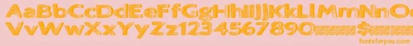 Lovejoy Font – Orange Fonts on Pink Background