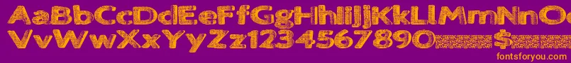 Lovejoy Font – Orange Fonts on Purple Background