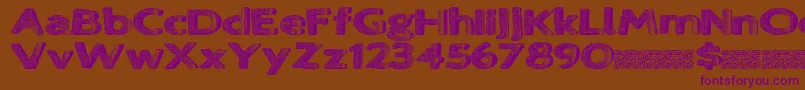 Lovejoy Font – Purple Fonts on Brown Background