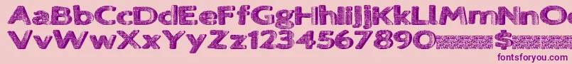 Lovejoy Font – Purple Fonts on Pink Background