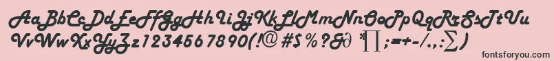 HarlekinDb Font – Black Fonts on Pink Background