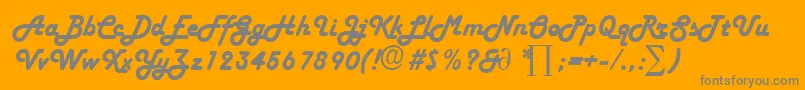 Fonte HarlekinDb – fontes cinzas em um fundo laranja