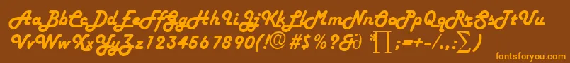 HarlekinDb Font – Orange Fonts on Brown Background