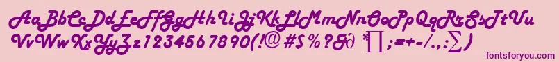 HarlekinDb Font – Purple Fonts on Pink Background