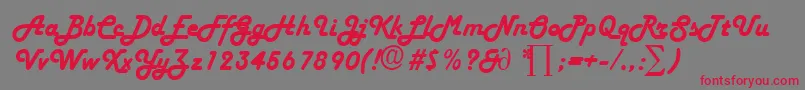 HarlekinDb Font – Red Fonts on Gray Background
