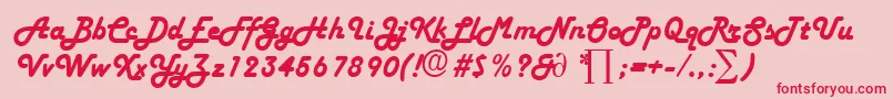 HarlekinDb Font – Red Fonts on Pink Background