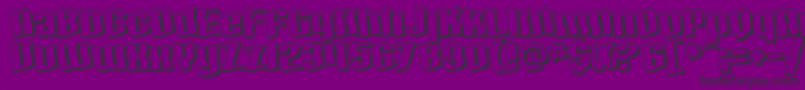 Fonte SfHallucinationShadow – fontes pretas em um fundo violeta