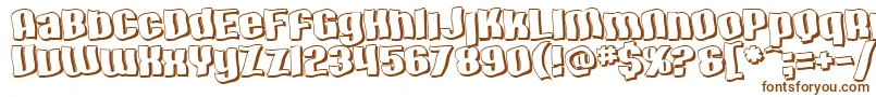 SfHallucinationShadow Font – Brown Fonts on White Background