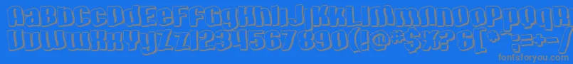 SfHallucinationShadow Font – Gray Fonts on Blue Background