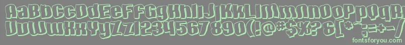 SfHallucinationShadow Font – Green Fonts on Gray Background