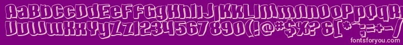 SfHallucinationShadow Font – Pink Fonts on Purple Background