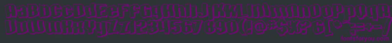 Czcionka SfHallucinationShadow – fioletowe czcionki na czarnym tle