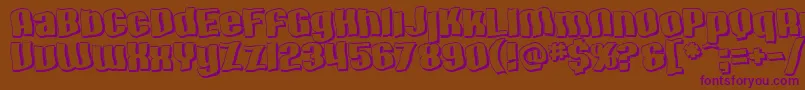 SfHallucinationShadow Font – Purple Fonts on Brown Background