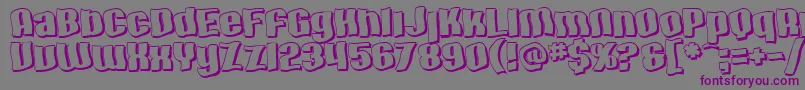 SfHallucinationShadow Font – Purple Fonts on Gray Background