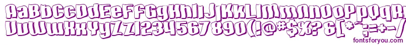 SfHallucinationShadow Font – Purple Fonts on White Background