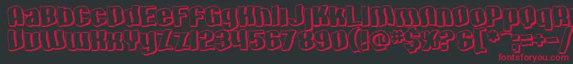 SfHallucinationShadow Font – Red Fonts on Black Background