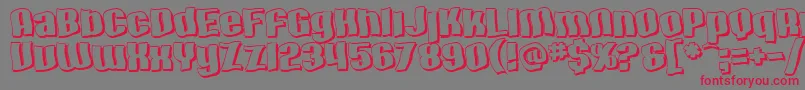 SfHallucinationShadow Font – Red Fonts on Gray Background