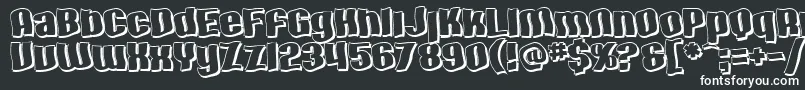 Шрифт SfHallucinationShadow – белые шрифты на чёрном фоне