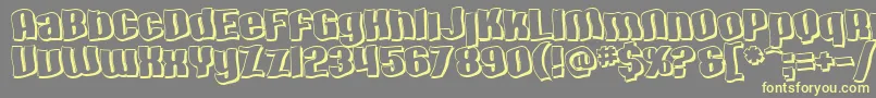SfHallucinationShadow Font – Yellow Fonts on Gray Background