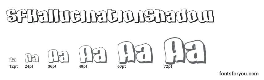 SfHallucinationShadow font sizes